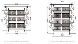 the specification of broiler cages